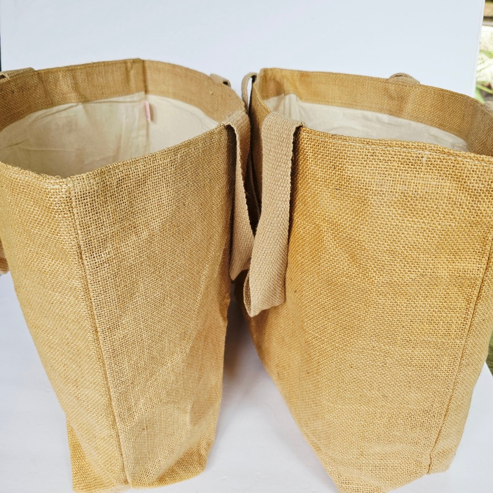 TBF Reusable Bags Jute Tote Market Bag Natural Burlap Eco Friendly Eco-Friendly